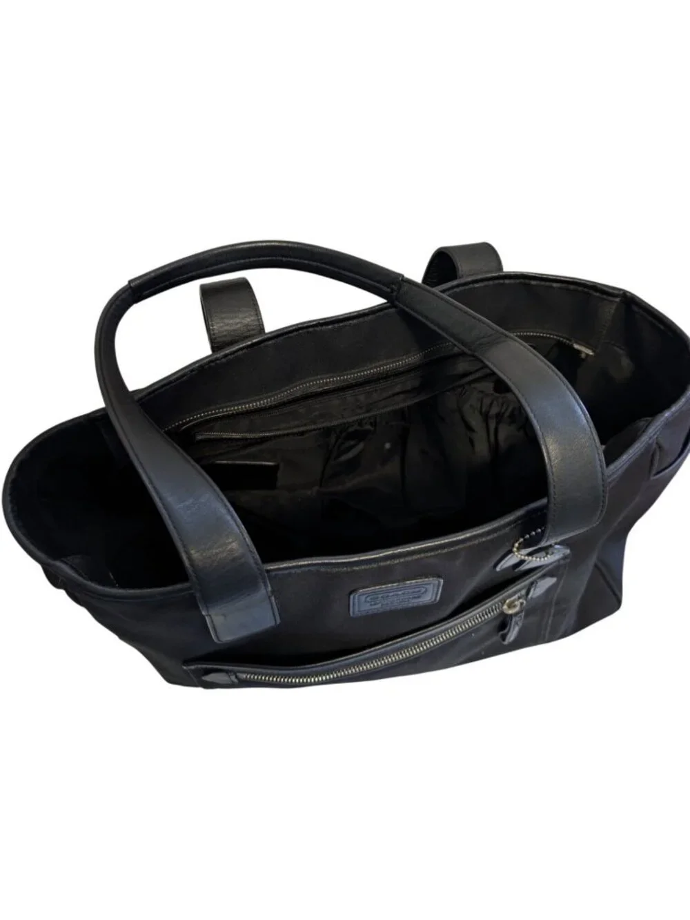 Coach Diaper Bag Y2K Coach Hamptons 8A42 Black Canvas Tote Diaper Bag w/ Pad